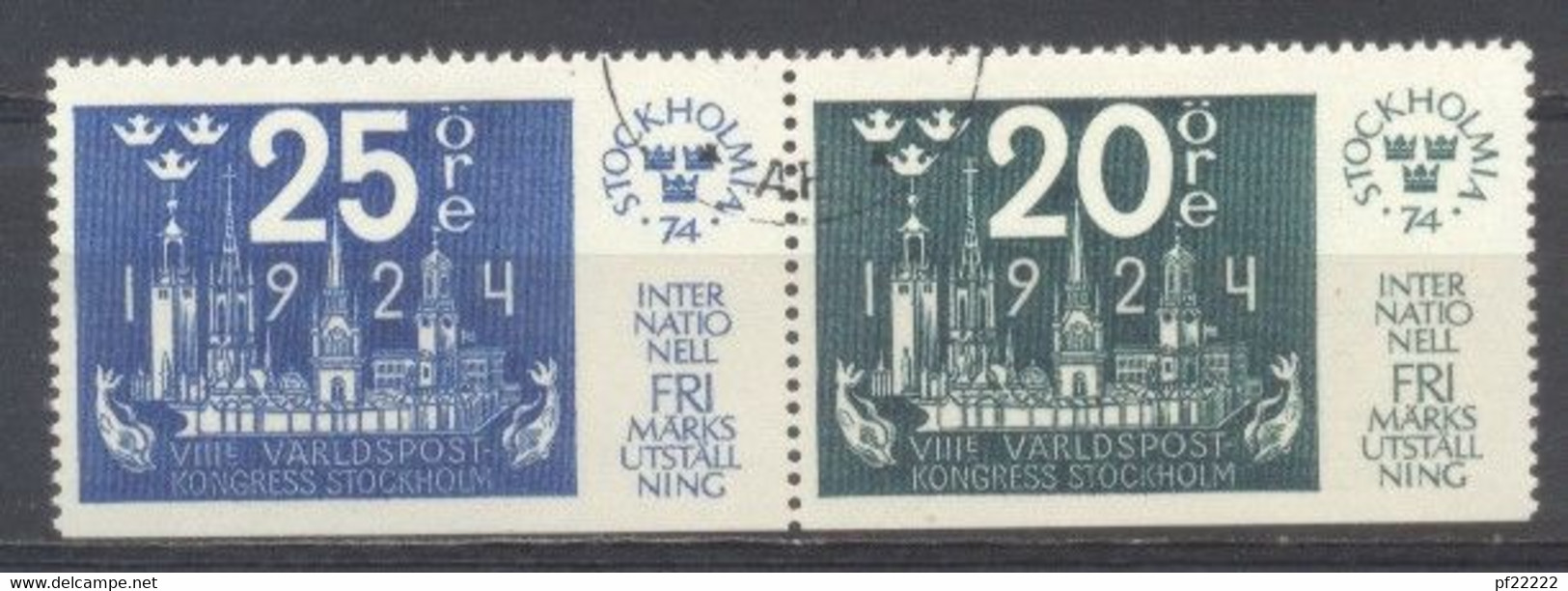 Suède, 1924, 8º Congrès De L'union Postale Universselle, Obliteré, - Autres & Non Classés