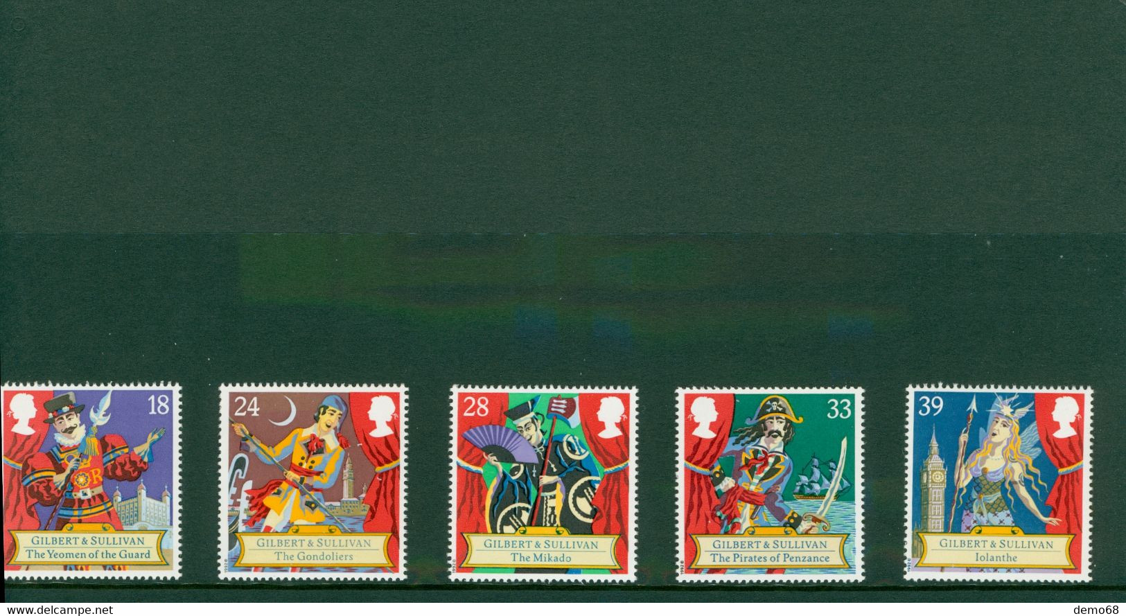 Stamp Timbre England Great Britain  Gilbert & Sullivan GB Feuillet Neuf 5 Timbre S Royal Mail Mint Stamps - Sammlungen