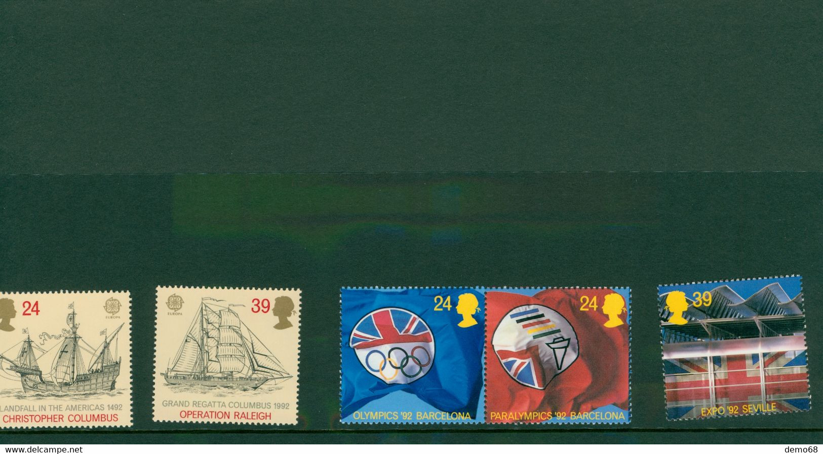 Stamp Timbre England Great Britain  Europa 92 GB Feuillet Neuf 5 Timbre S Royal Mail Mint Stamps - Sammlungen