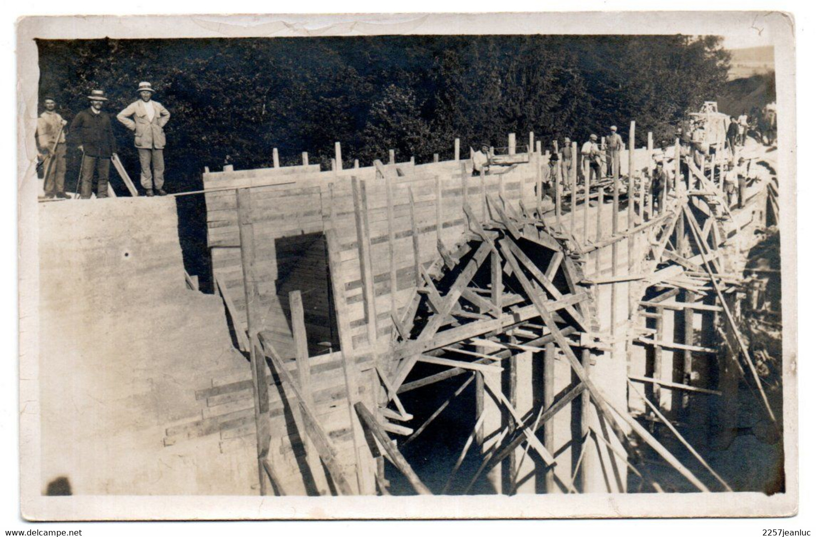 C Photo Travaux Publics Construction D'un Pont  Vers 1920/30 à Situé ... - Andere & Zonder Classificatie