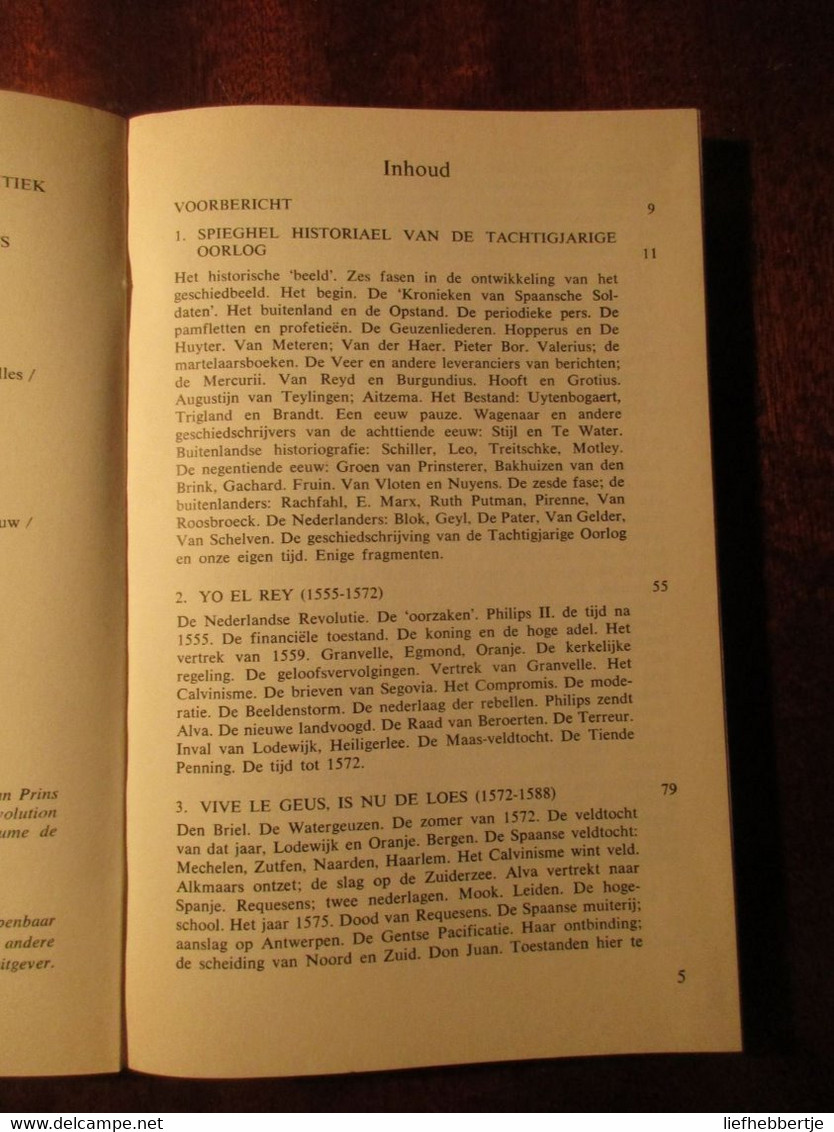 De Tachtigjarige Oorlog : I. Van 1568 Tot Het Twaalfjarig Bestand - J. Presser - 1963 - Hollandais