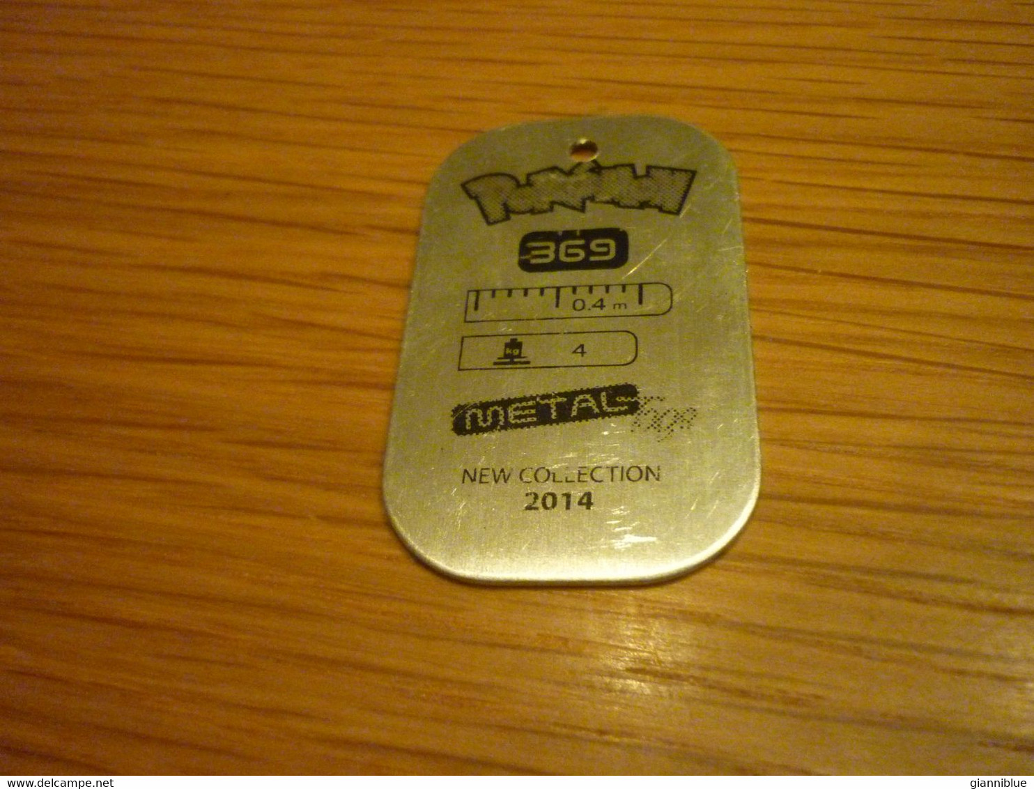 Oshawott Water-type Pokemon 2014 Greek Edition Rare Metal Tag #369 - Other & Unclassified
