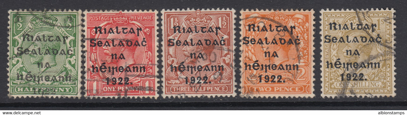 Ireland, Scott 39-43 (SG 47-51), Used (1.5p Slight Crease) - Used Stamps