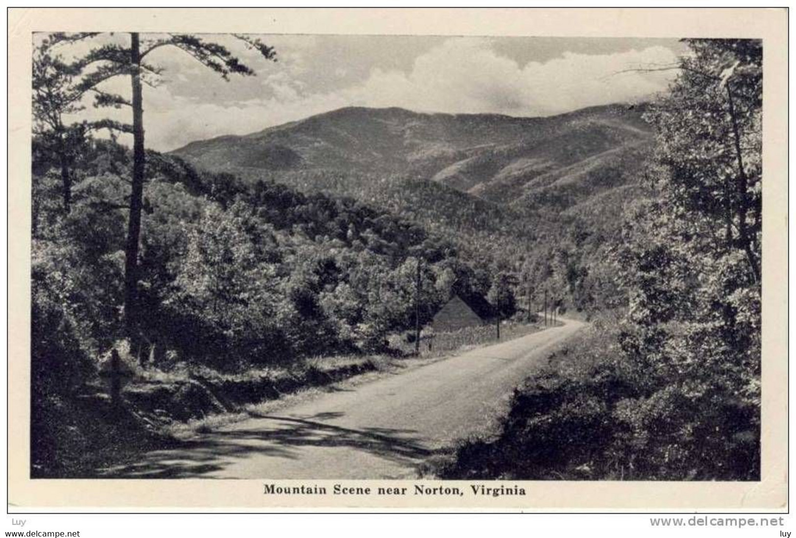 NORTON, VA - Mountain Scene , Panorama, B&w , A "natural-finish" Card, RP - American Roadside