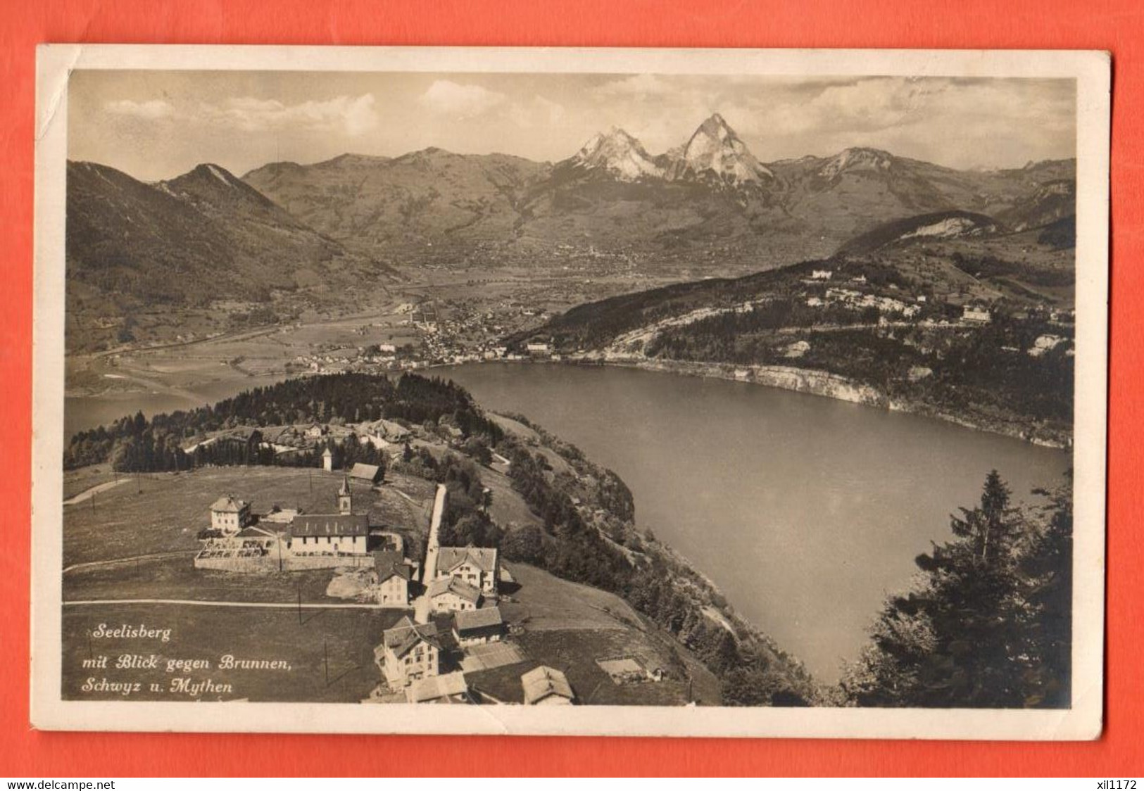 ZOF-17  Seelisberg  Mit Blick Gegen Brunnen, Schwyz U. Mythen. FEldpost Luzern 1923  Photoglob B 136 - Seelisberg