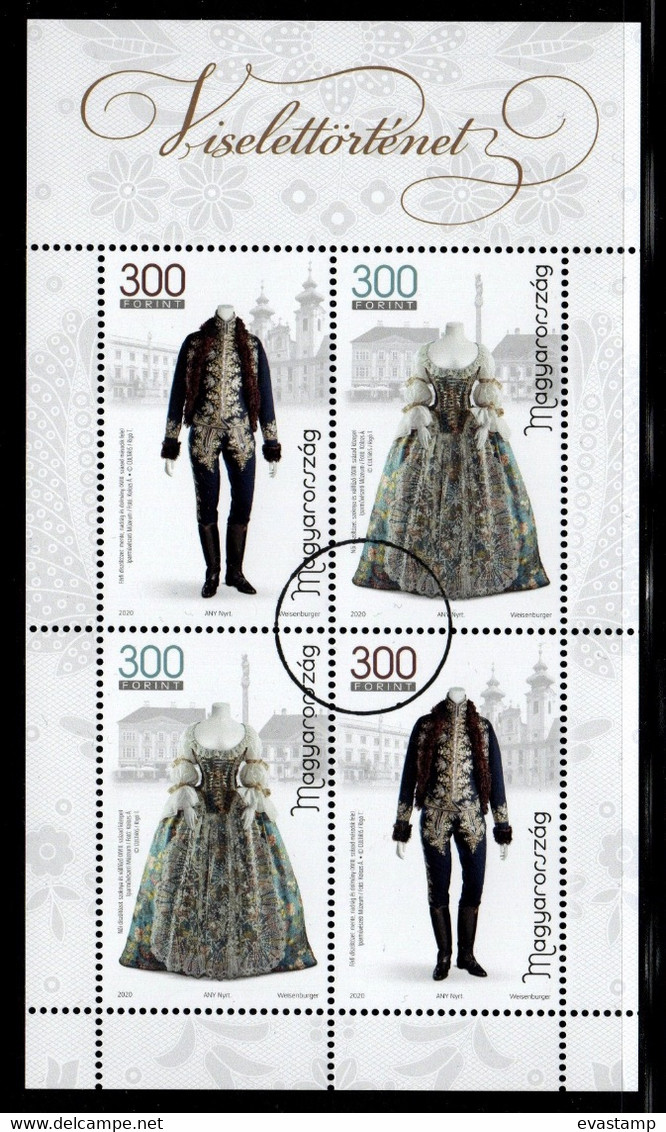 HUNGARY - 2020. SPECIMEN Souvenir Sheet - History Of Hungarian Clothing III. / From 18th Century MNH!!! - Proofs & Reprints