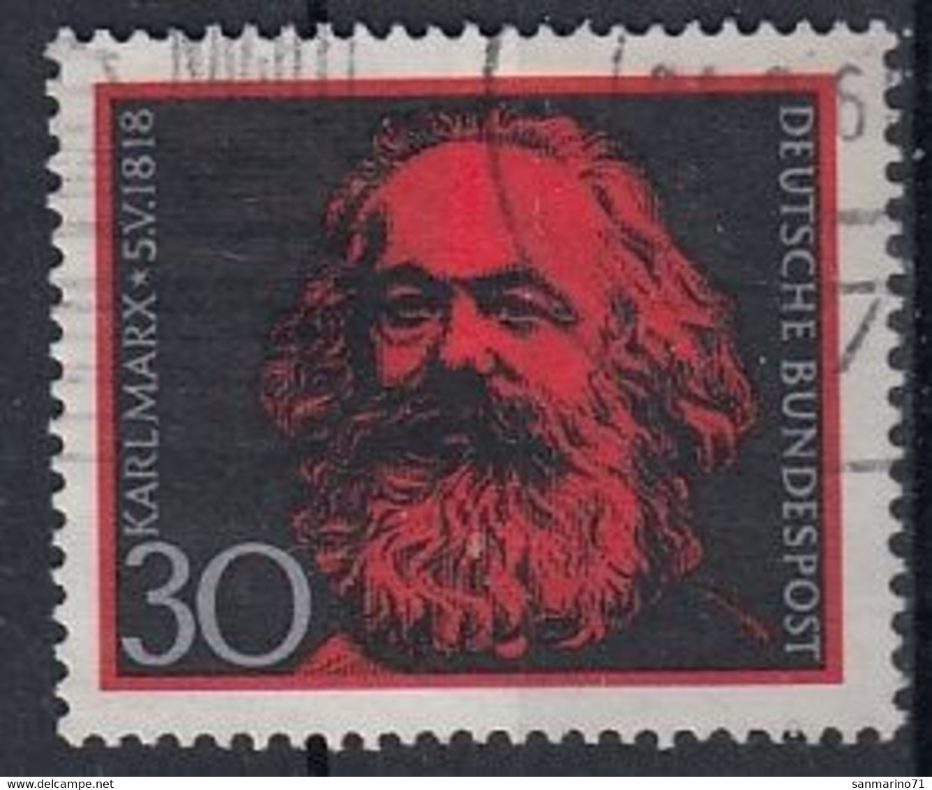 GERMANY Bundes 558,used - Karl Marx