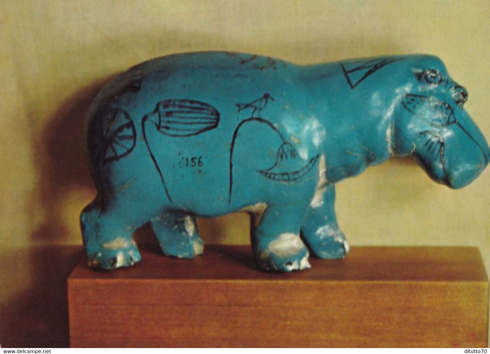 Cairo - Museum - Beutiful Faience Hippopotamus Middle Kingdom - Formato Grande Non Viaggiata – FE190 - Museos