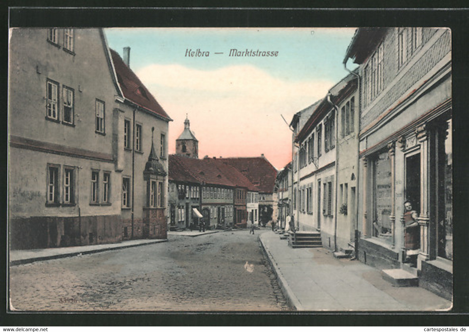 AK Kelbra, Marktstrasse Mit Handlung - Kelbra