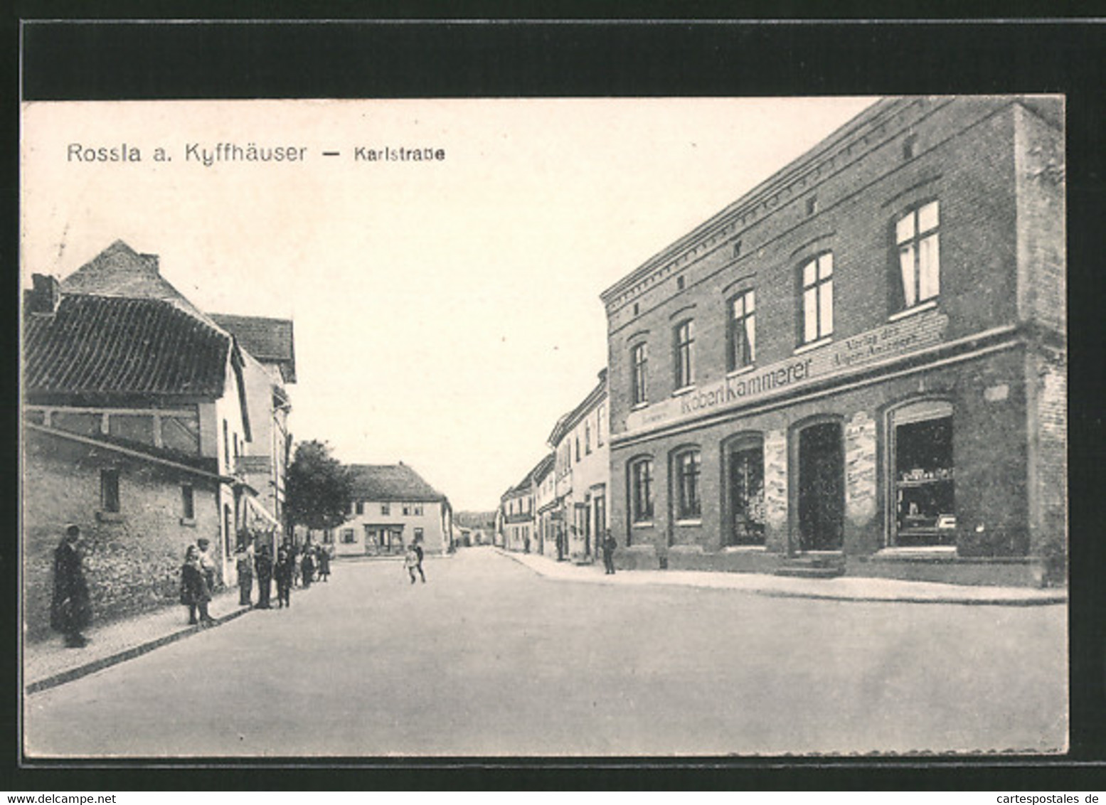 AK Rossla / Kyffhäuser, Karlstrasse An Der Handlung Robert Kämmerer - Kyffhäuser