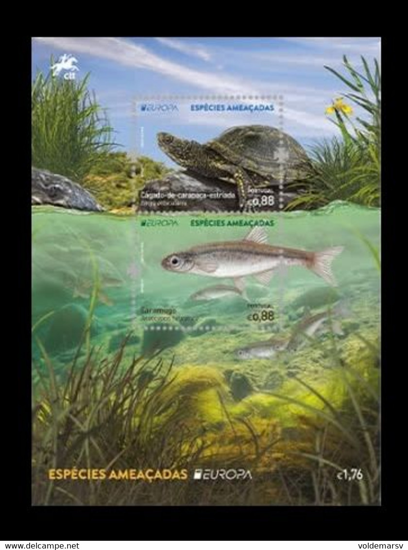 Portugal 2021 Mih. 4712/13 (Bl.473) Europa. Fauna. National Endangered Wildlife. Fish And Turtle MNH ** - Unused Stamps