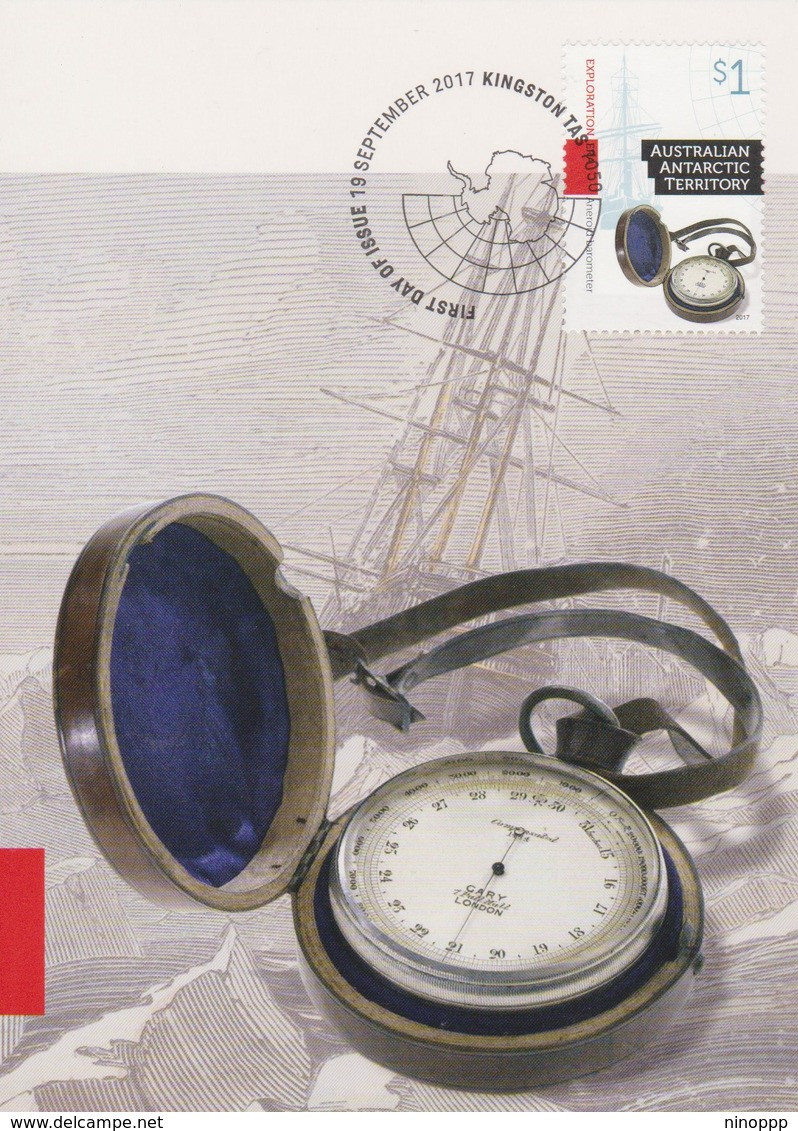 Australian Antarctic Territory 2017, Aneroid Barometer, Maximum Card - Cartoline Maximum