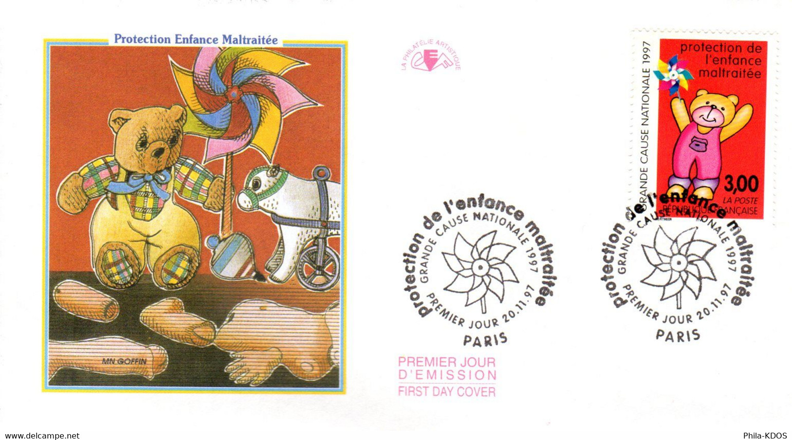 " MEILLEURS VOEUX / CHAT / SOURIS " Sur Enveloppe 1er Jour De 1997. N° YT 3123  Parfait état. FDC - Chats Domestiques