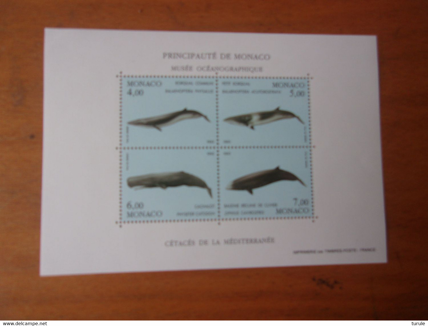 MONACO 1993 (cote 17,00**) Cétacés: BALEINE,CACHALOT.. - Bloques