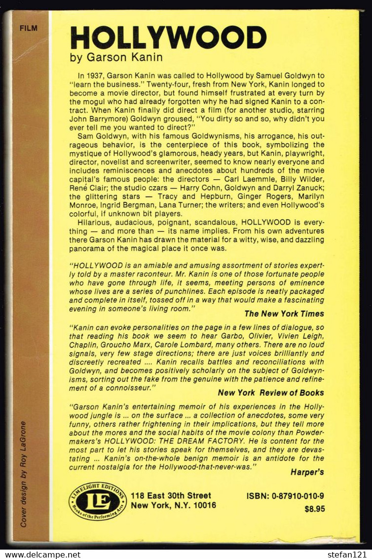 Hollywood - Garson Kanin - 1974 - 394 Pages 22,7 X 15,2 Cm - Otros & Sin Clasificación