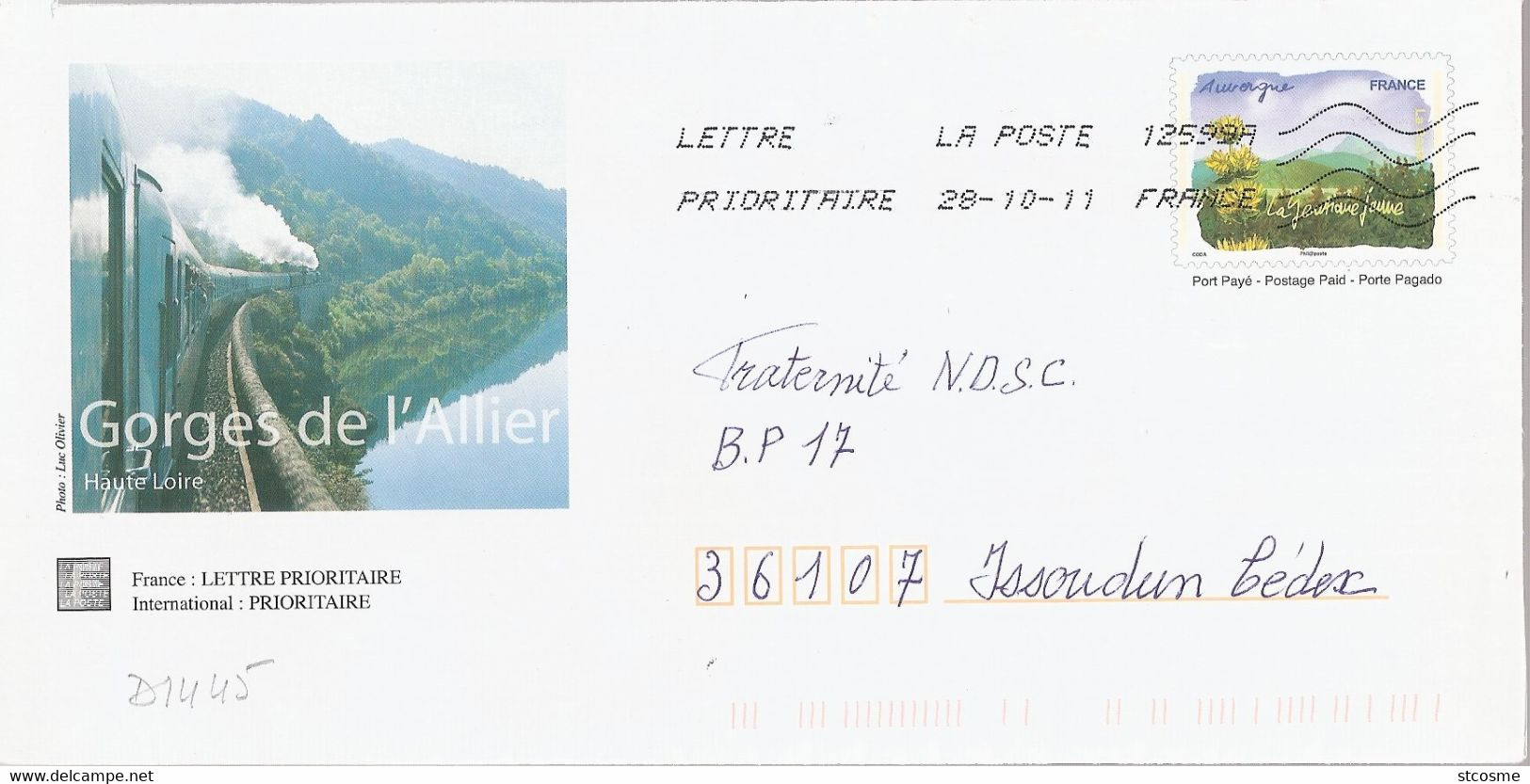 D1445 - Entier / Stationery / PSE - PAP Auvergne - Gorges De L'Allier (43) - Agrément 809 - 42J/09F308 - Prêts-à-poster:  Autres (1995-...)
