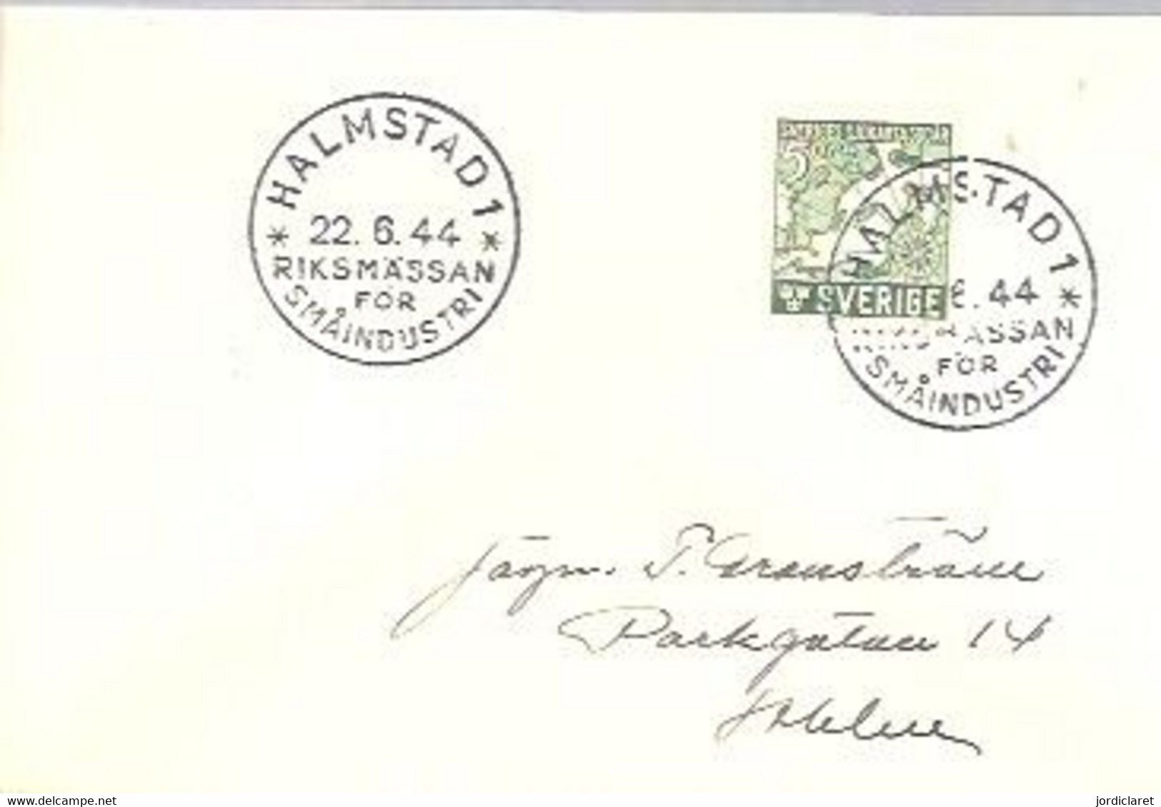 POSTMARKET  1944  HALMSTAD - 1930- ... Coil Stamps II