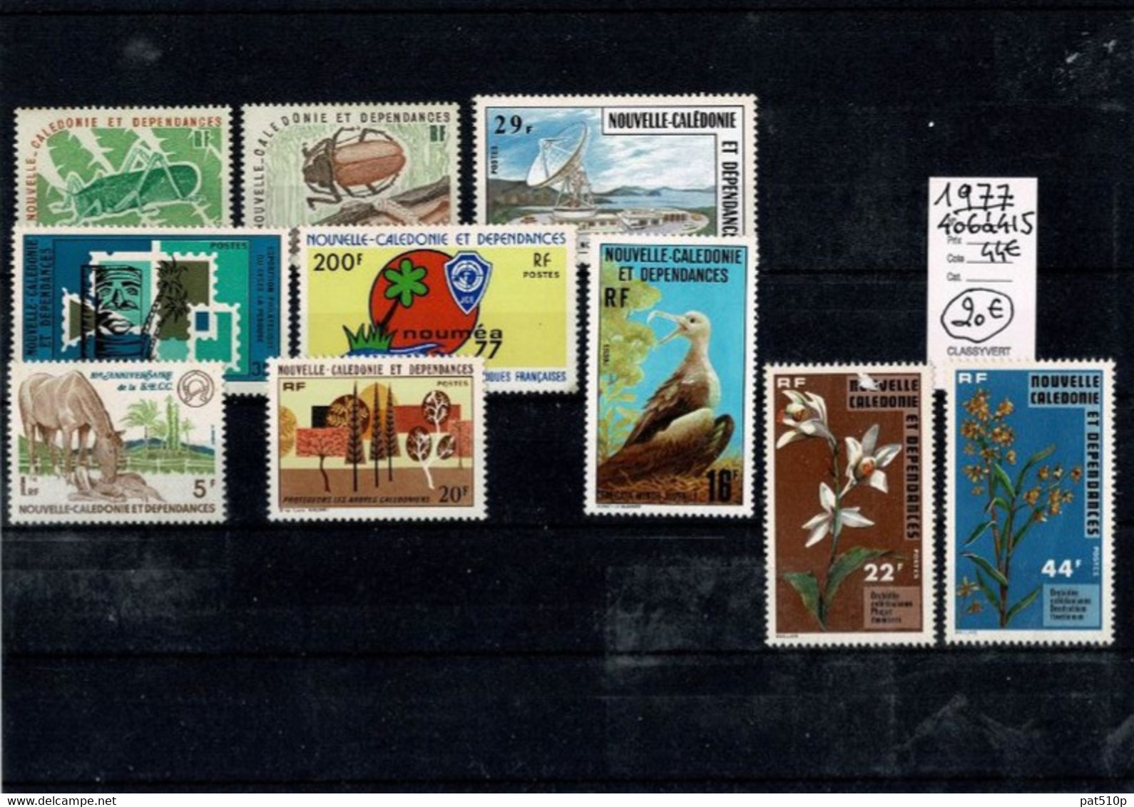 NOUVELLE CALEDONIE 1977 N°406 à N°415 NEUFS** - Volledig Jaar