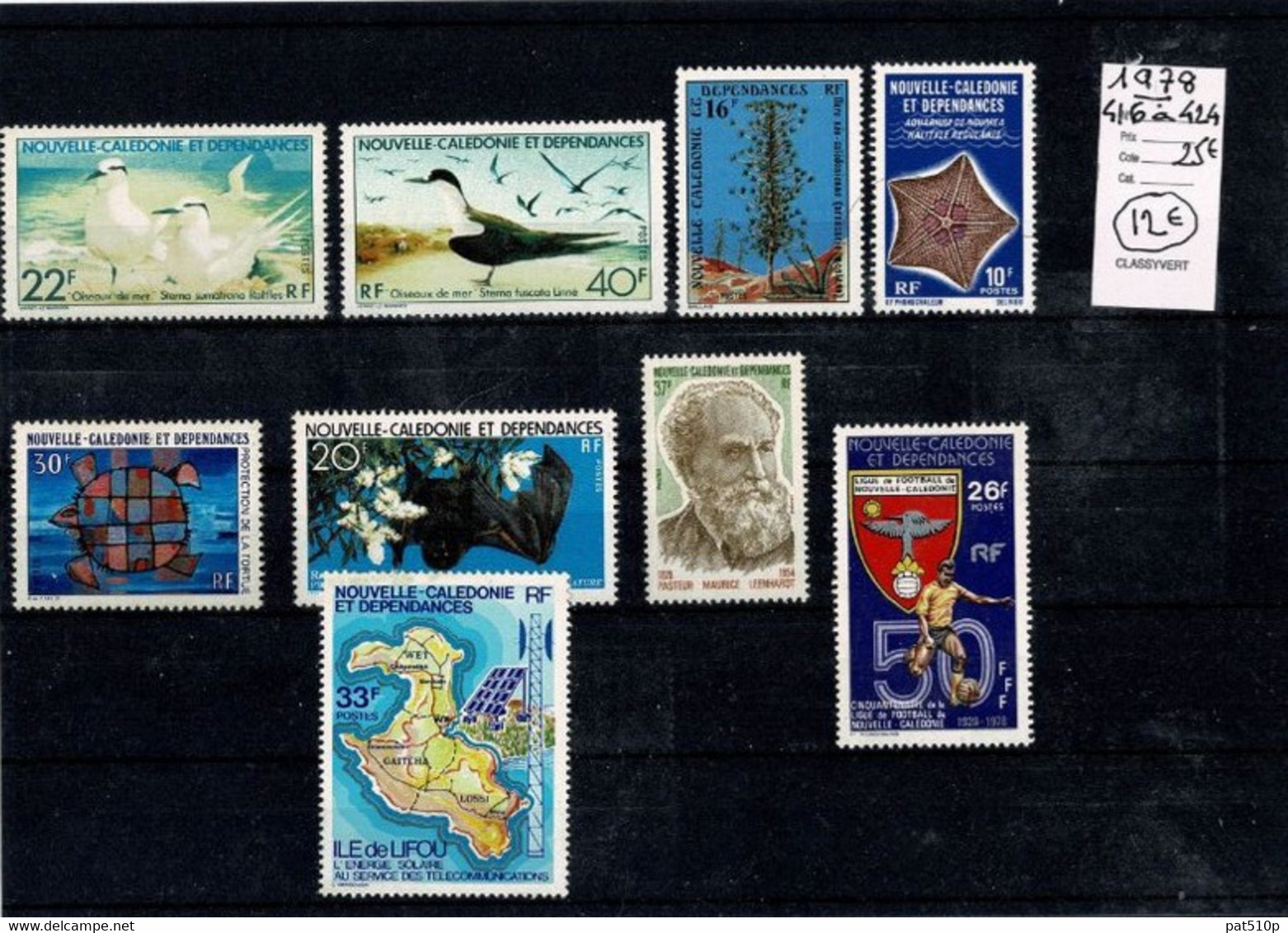 NOUVELLE CALEDONIE 1978 N°416 à N°424 NEUFS** - Full Years