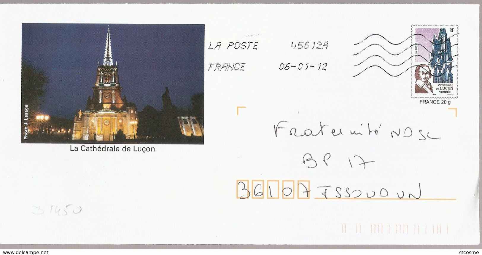 D1450 - Entier / Stationery / PSE - PAP Cathédrale De Luçon, Vendée - Agrément 809 - 42J/0507145 - Prêts-à-poster:  Autres (1995-...)
