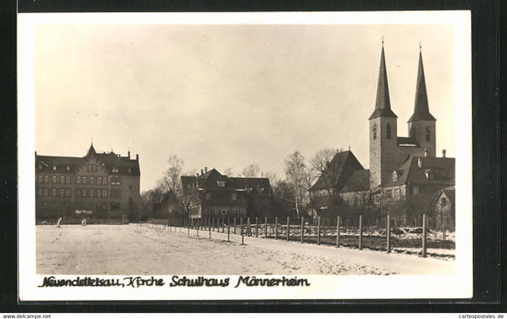 AK Neuendettelsau, Kirche, Schule Und Männerheim - Neuendettelsau