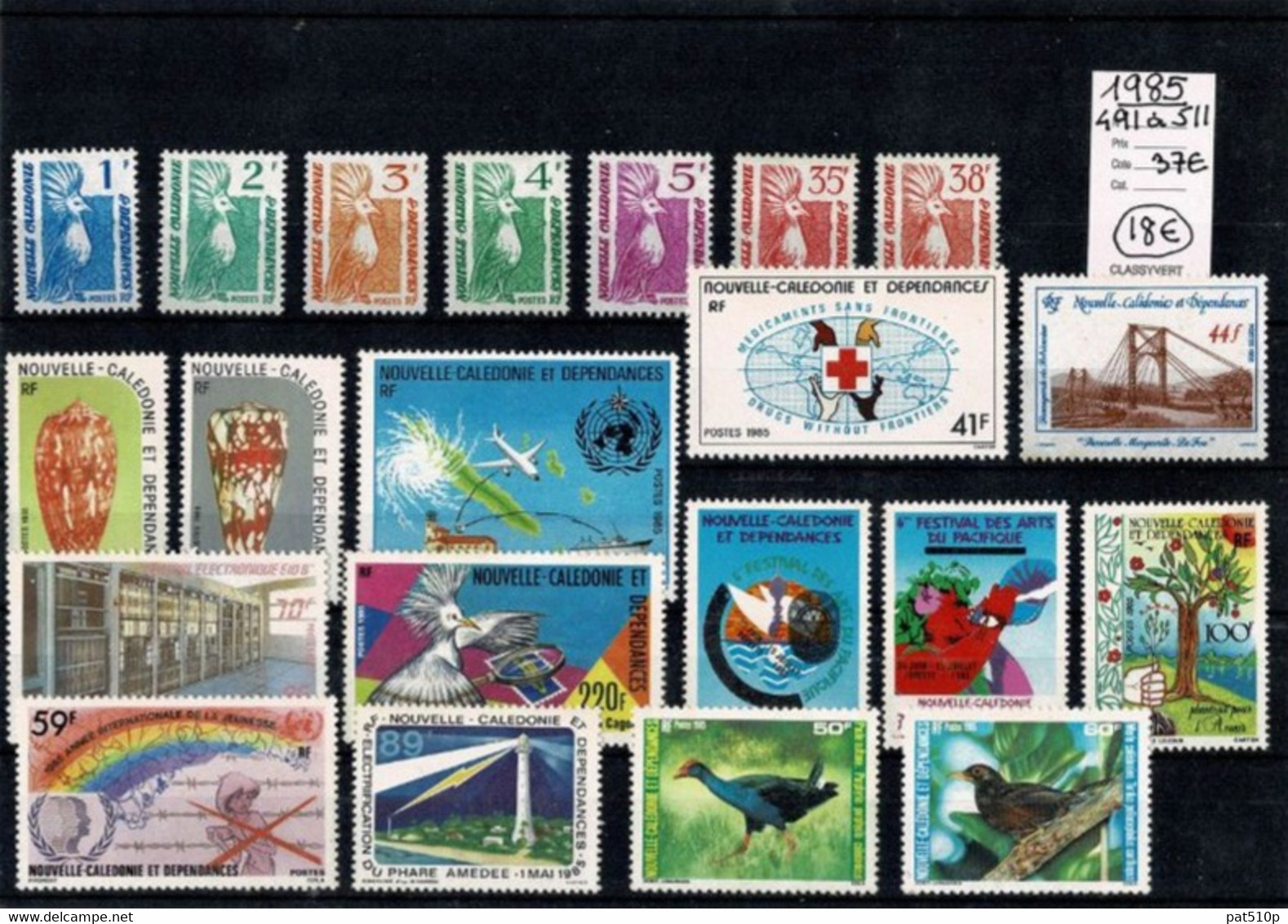 NOUVELLE CALEDONIE 1985 N°491 à N°511 NEUFS** - Volledig Jaar