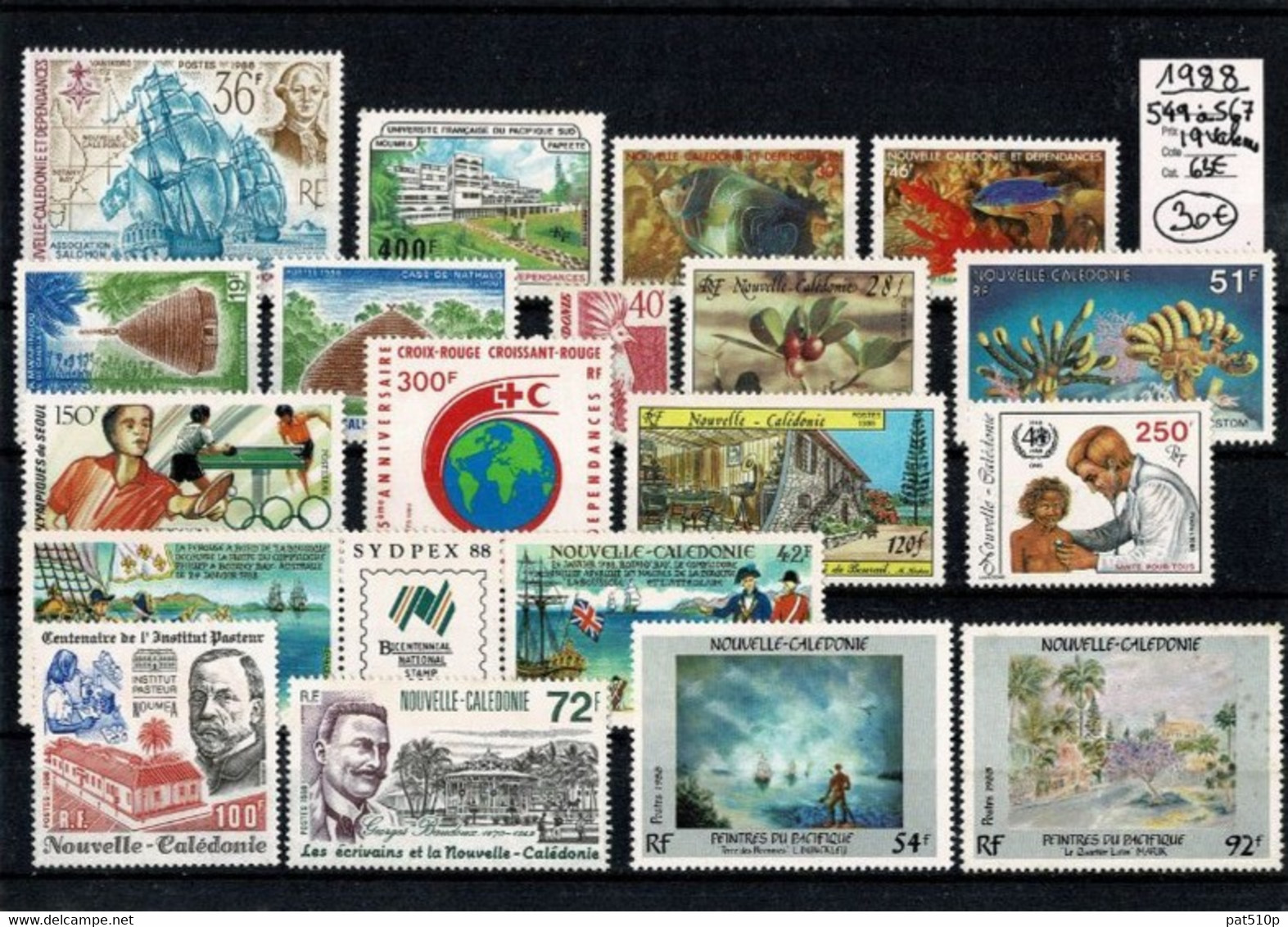 NOUVELLE CALEDONIE 1988 N°549 à N°567 NEUFS** - Volledig Jaar