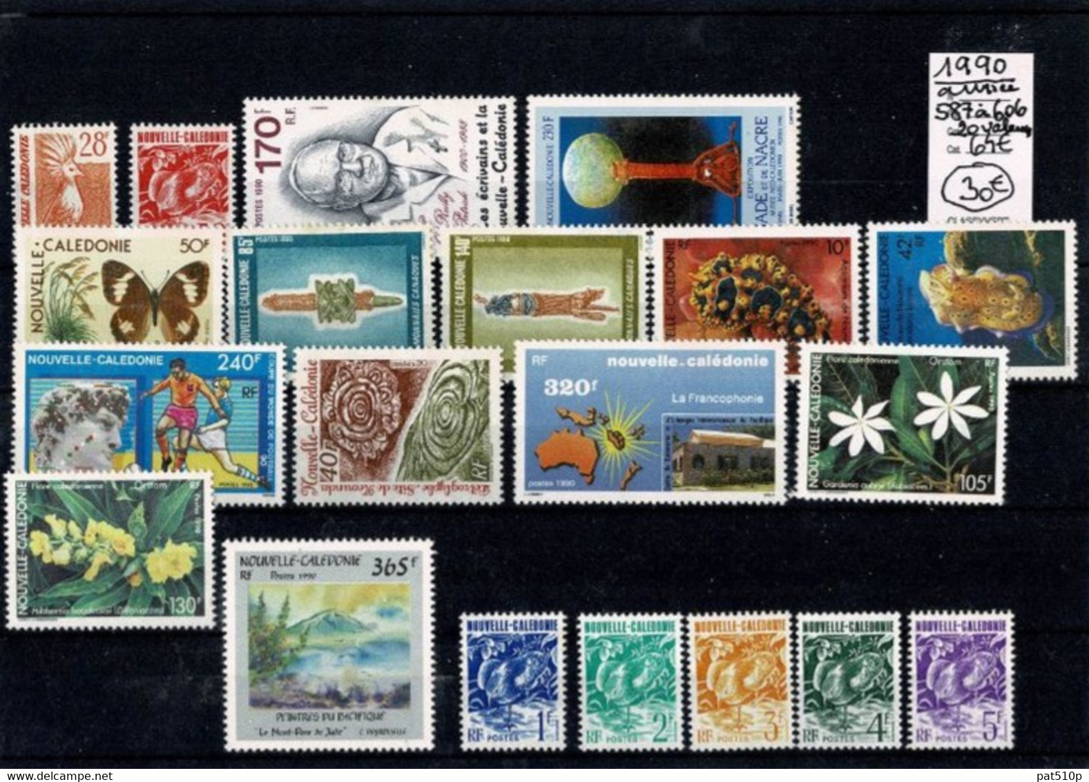 NOUVELLE CALEDONIE 1990 N°587 à N°606 NEUFS** - Volledig Jaar