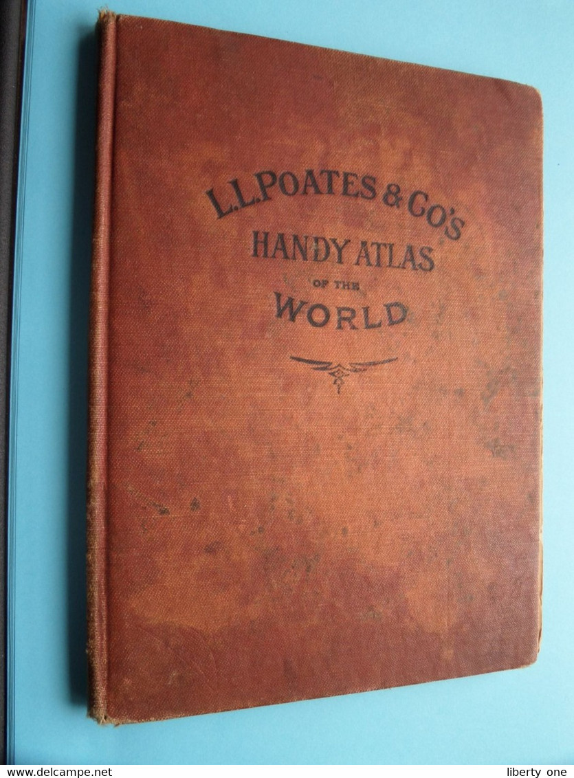 L.L. POATES & C°'s - HANDY ATLAS Of The WORLD - Copyright 1914 By Poates N.Y. ( See/voir Photoscans ) Pag. 78 + Index ! - Atlanti, Carte Geografiche