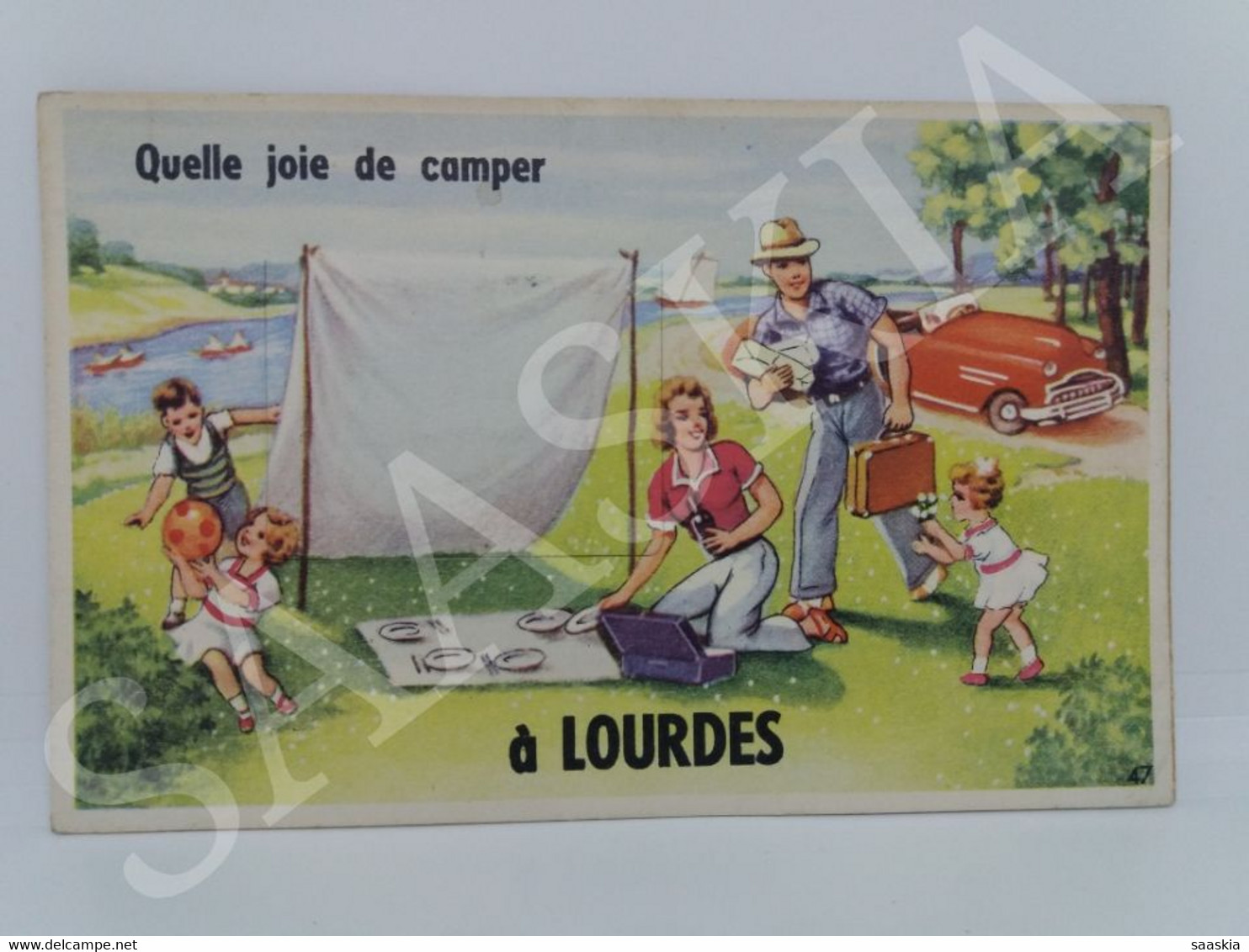#CPA.401 - Quelle Joie De Camper à Lourdes - Carte à Tiroirs Systèmes - Móviles (animadas)