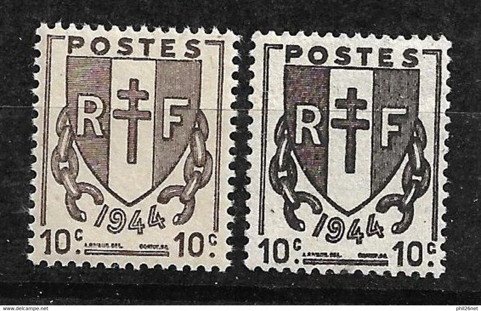 France N° 670 Et Variété   Gris Brun      Neufs   *  *   B/TB     Voir Scans     - Nuevos