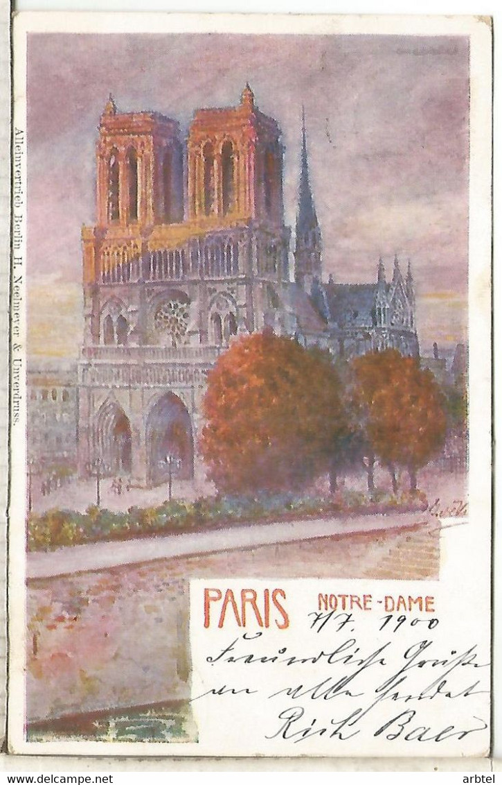 FRANCIA TARJETA Y MATASELLOS EXPOSICION UNIVERSAL DE PARIS 1900 - 1900 – París (Francia)