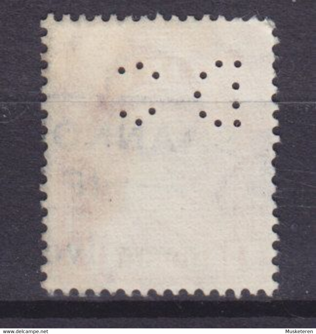 Ireland Perfin Perforé Lochung 'DC' ERROR Variety Missing Pinhole I 'C' (2 Scans) - Imperforates, Proofs & Errors