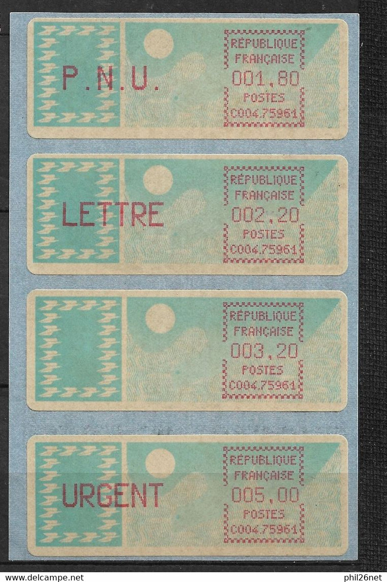 France Timbres De Distributeurs Plaquette N° 88 à 91 Neufs *   *    B/TB Voir  Scans   - 1985 Carta « Carrier »