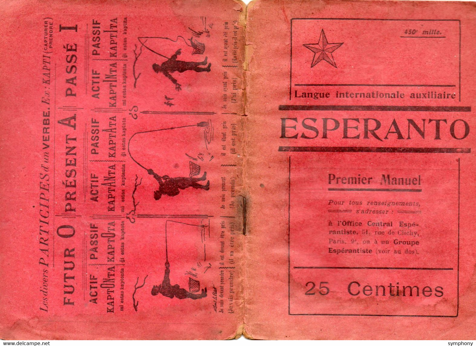 ESPERANTO -  Premier Manuel - Avec Cours - Leçon - Méthode Travail -  1921 - - Pratique