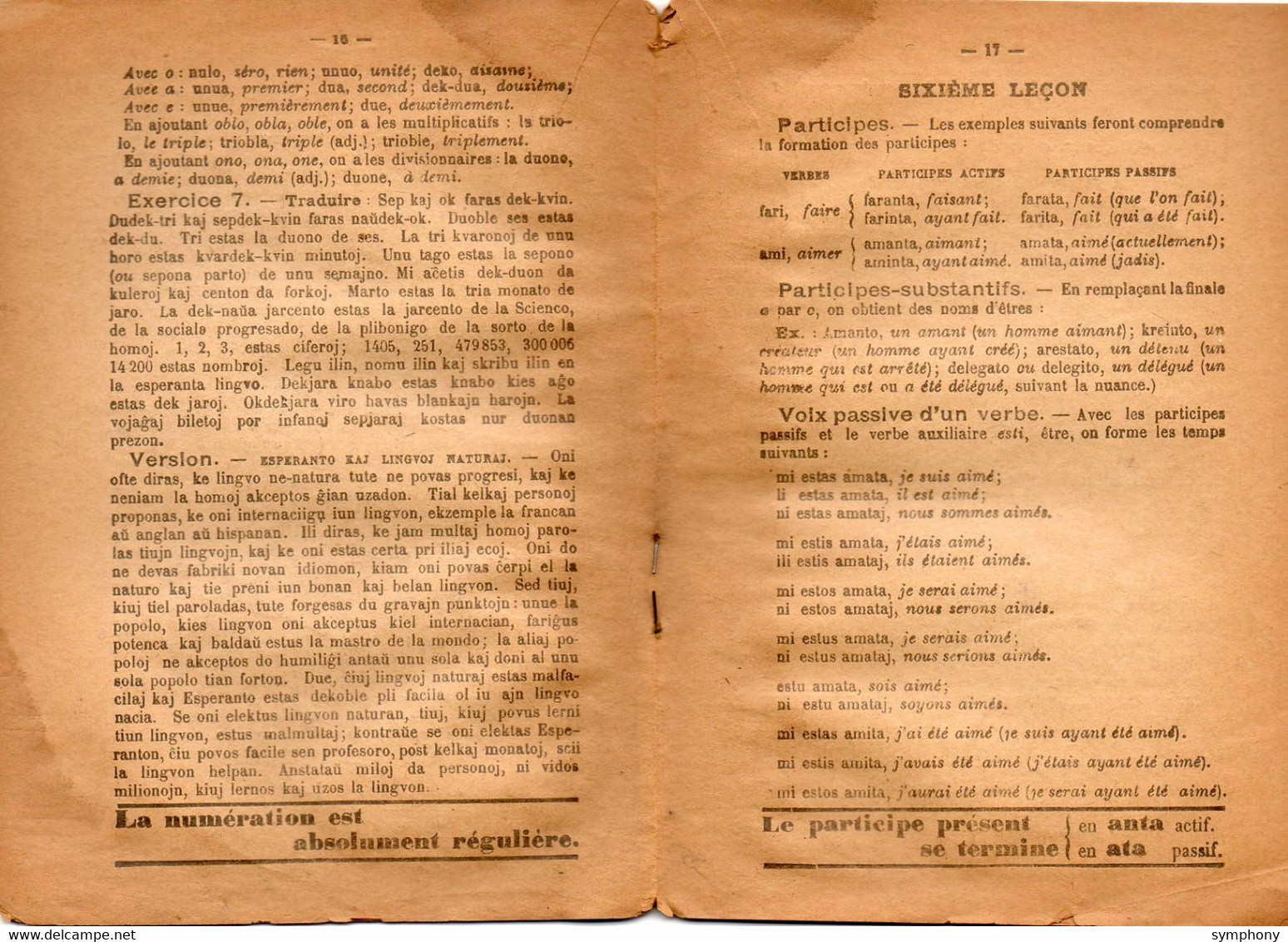 ESPERANTO -  Premier Manuel - Avec Cours - Leçon - Méthode Travail -  1921 - - Pratique