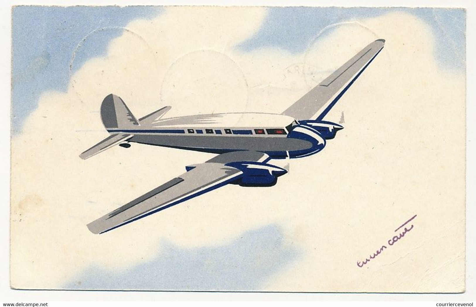 Cachet Temporaire "Salon De L'Aéronautique - PARIS - 1938 " Sur CP De Lucien Cave - Cachets Commémoratifs