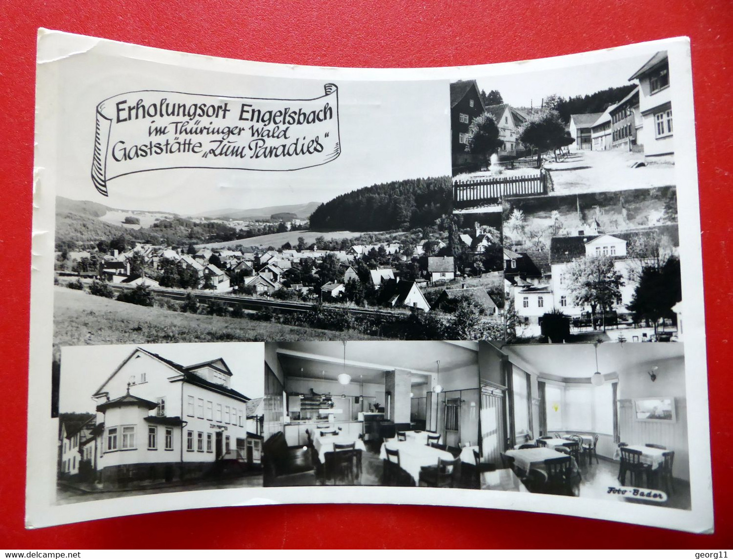 Engelsbach 1984 - Gaststätte Paradies - Georgenthal - Thüringer Wald - Echt Foto Handabzug  - Thüringen - Georgenthal