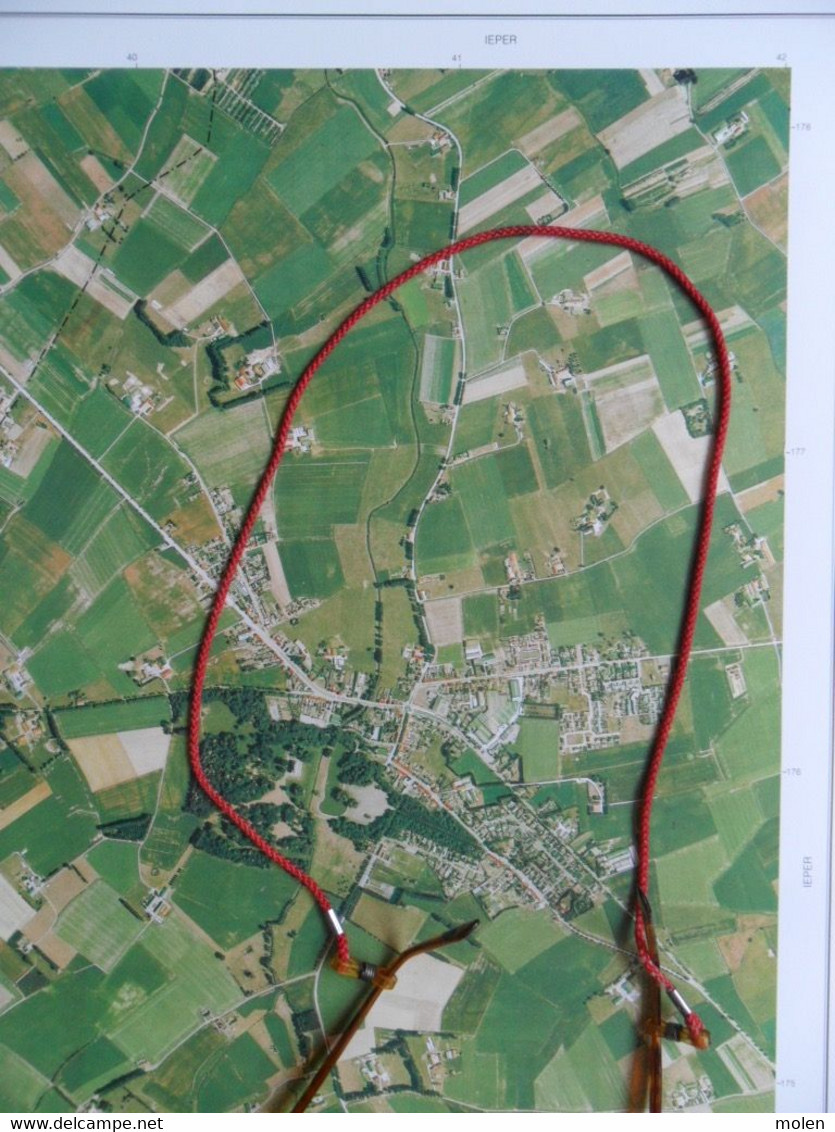 ELVERDINGE In 1990 GROTE-LUCHT-FOTO WOESTEN WIPPE VLAMERTINGE IEPER 48x67cm ORTHOFOTOPLAN PHOTO AERIENNE LUCHTFOTO R730 - Ieper