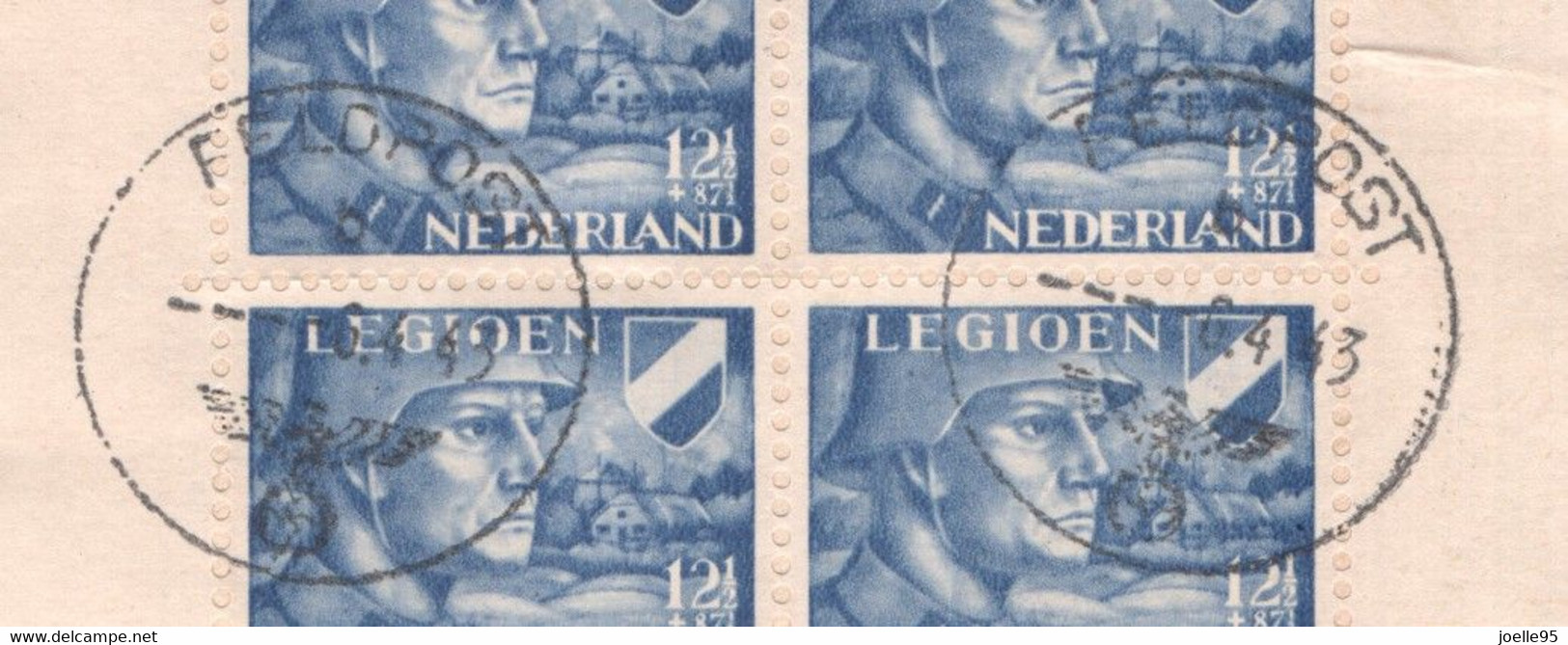 Nederland 1942 - Legioenblok Op Envelop Naar Duitsland - Feldpost Stempel 6.4.43 - NVPH V403 - Autres & Non Classés