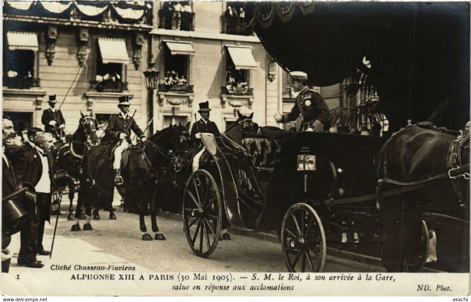 CPA AK PARIS Alphonse XIII. Le Roi A Son Arrivée A La Gare (562889) - Receptions