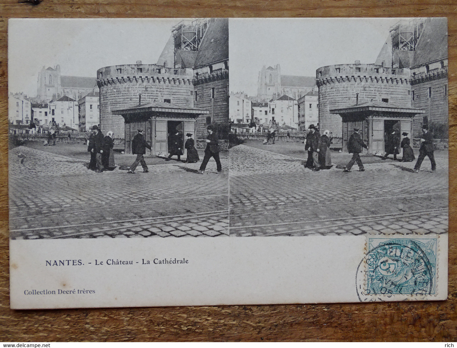 CPA (44) Loire Atlantique - NANTES - La Château - La Cathédrale - Carte Stéréoscopique - Nantes