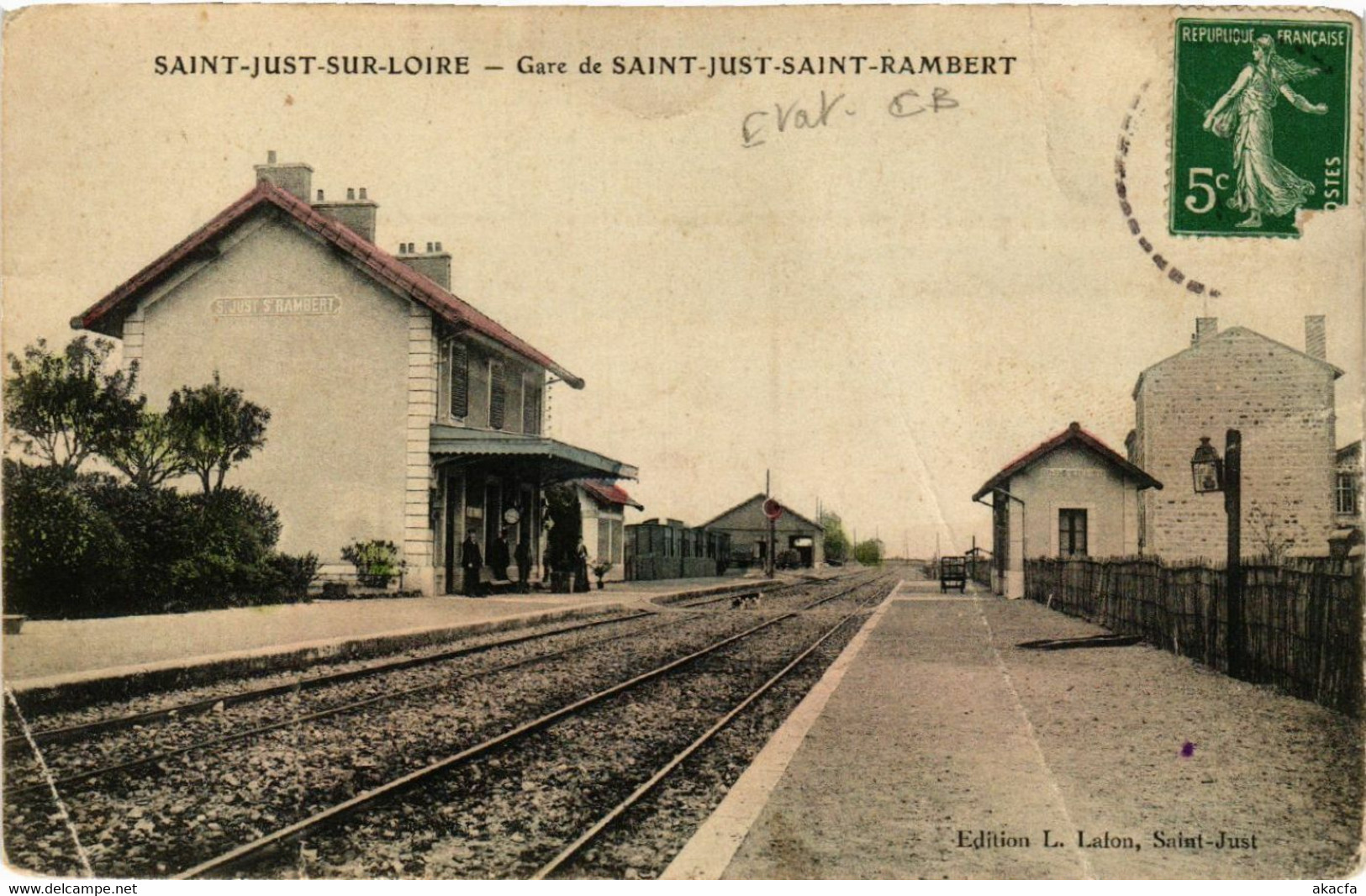 CPA AK St-JUST-sur-LOIRE - Gare De St-JUST-RAMBERT (580273) - Saint Just Saint Rambert