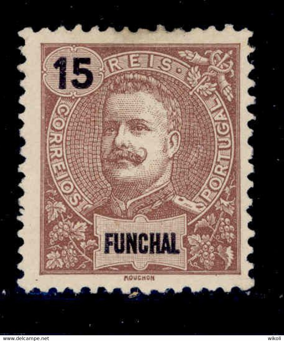 ! ! Funchal - 1897 D. Carlos 15 R - Af. 16 - No Gum - Funchal