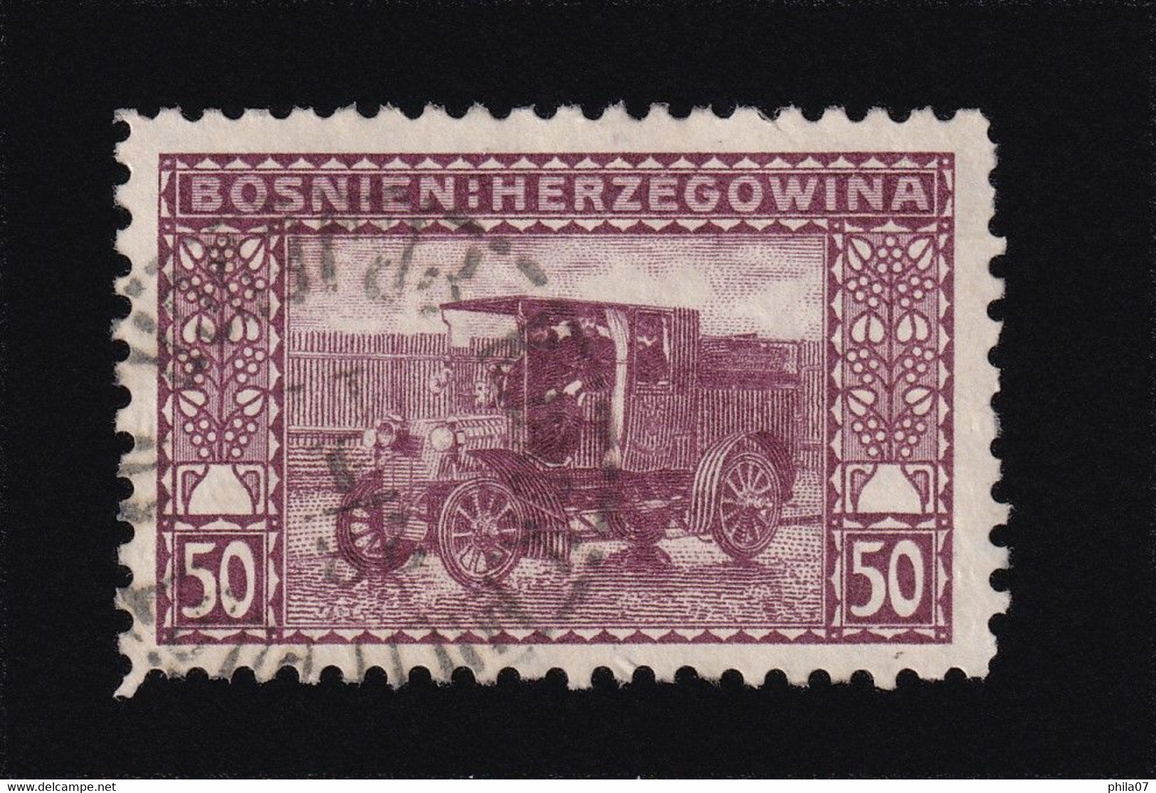 BOSNIA AND HERZEGOVINA - Landscape Stamp 50 Hellera, Perforation 9 ½, Stamp Cancelled - Bosnie-Herzegovine