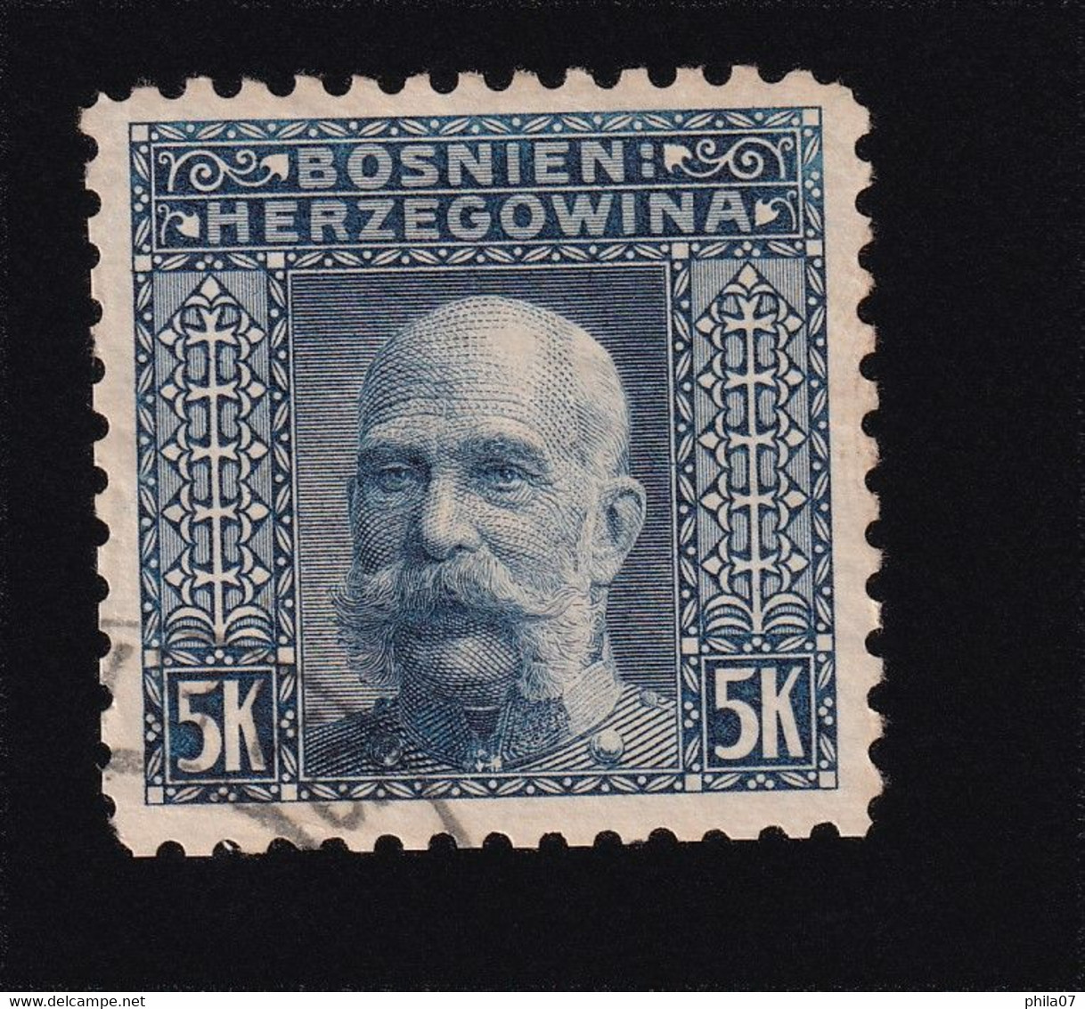 BOSNIA AND HERZEGOVINA - Landscape Stamp 5 Krune, Perforation 9 ½, Stamp Cancelled - Bosnie-Herzegovine