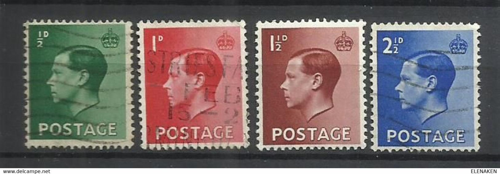 679-SERIE COMPLETA REY EDUARDO VIII GRAN BRETAÑA 1936 Nº205/8.REINO UNIDO,INGLATERRA,SELLO SANTIGUOS. ***************** - Used Stamps