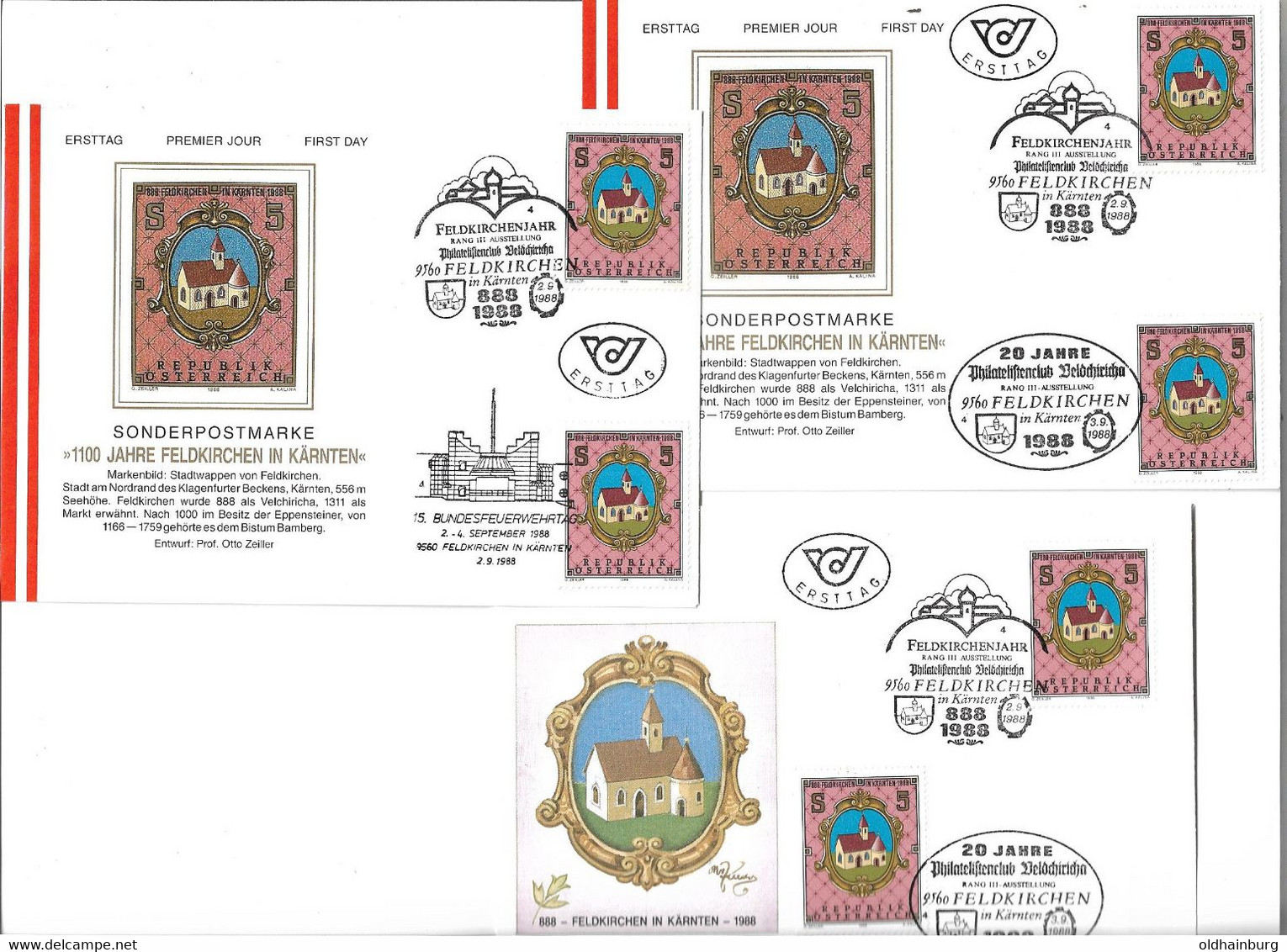 1450t: Spezialsammlung 1988, Feldkirchen In Kärnten Viele Spezialbelege, 24 Belege, 7 Scans - Feldkirchen In Kärnten