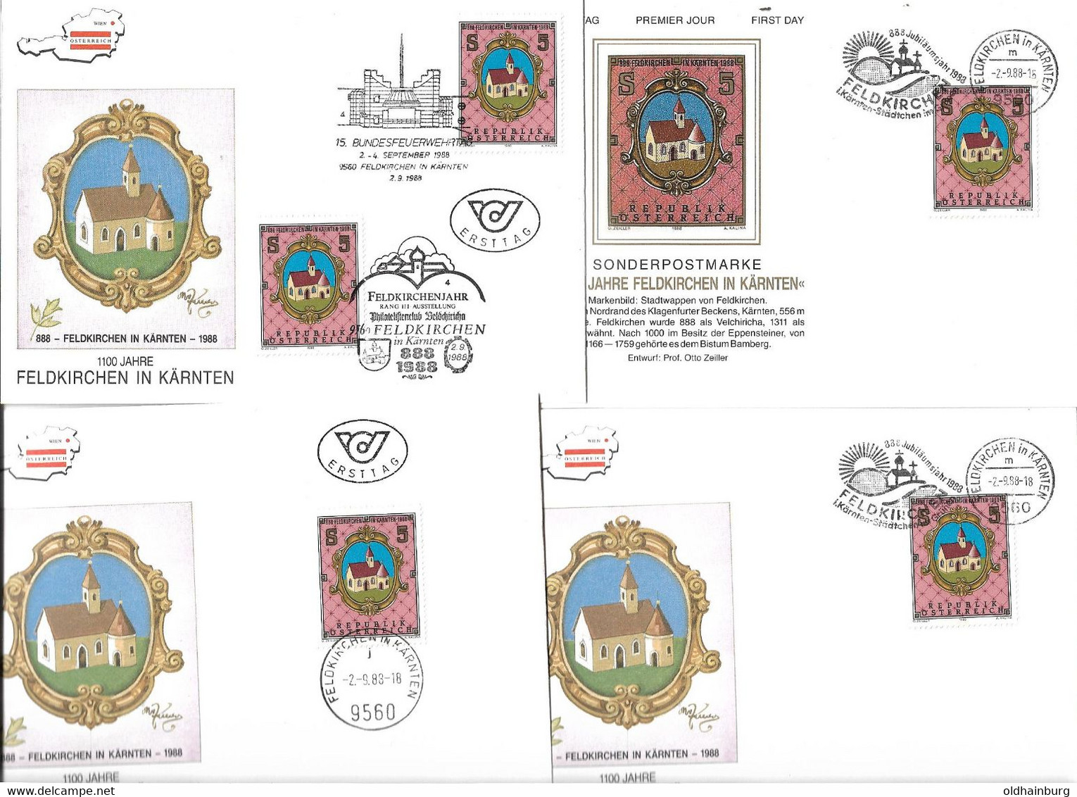 1450t: Spezialsammlung 1988, Feldkirchen In Kärnten Viele Spezialbelege, 24 Belege, 7 Scans - Feldkirchen In Kärnten