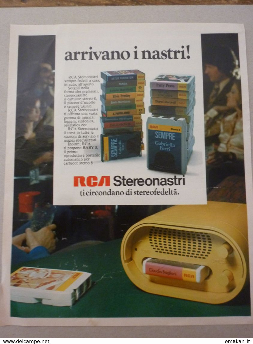 # ADVERTISING PUBBLICITA'  RCA STEREONASTRI - 1973 - Publicités